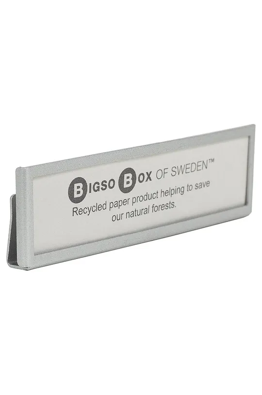 szary Bigso Box of Sweden zestaw horyzontalnych etykiet (4-pack) Unisex