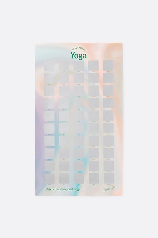 DOIY plakat zdrapka 50 Day Yoga Challenge Papier