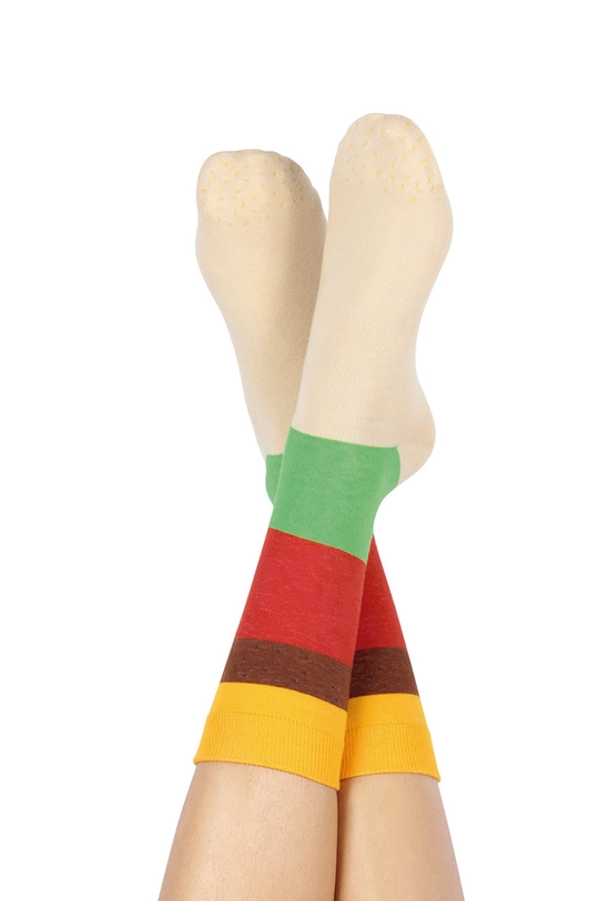 DOIY nogavice Burger Socks  79% Bombaž, 20% Poliester, 1% Elastan