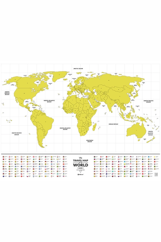 1DEA.me Stieracia mapa Travel Map - Glow World