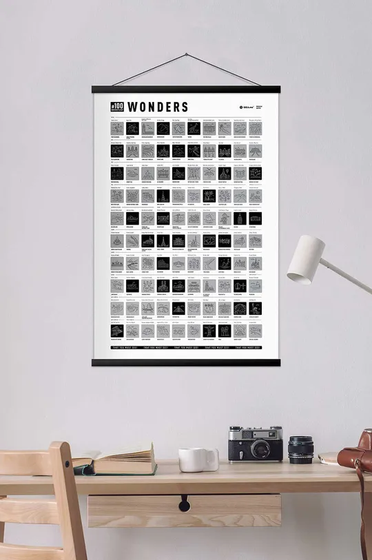 1DEA.me Αφίσα με ξυστό #100 BUCKETLIST Wonders Edition