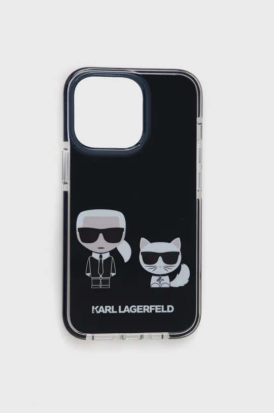 czarny Karl Lagerfeld etui na telefon iPhone 13 Pro/13 KLHCP13LTPEKCK Unisex