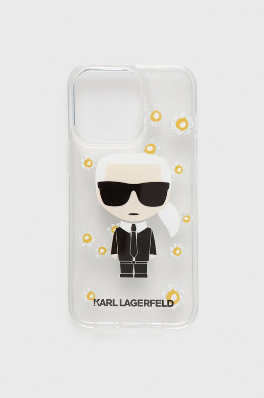 transparentny Karl Lagerfeld etui na telefon iPhone 13 KLHCP13MHFLT Unisex