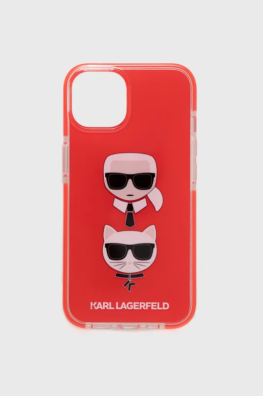 czerwony Karl Lagerfeld etui na telefon iPhone 13 KLHCP13MTPE2TR Unisex