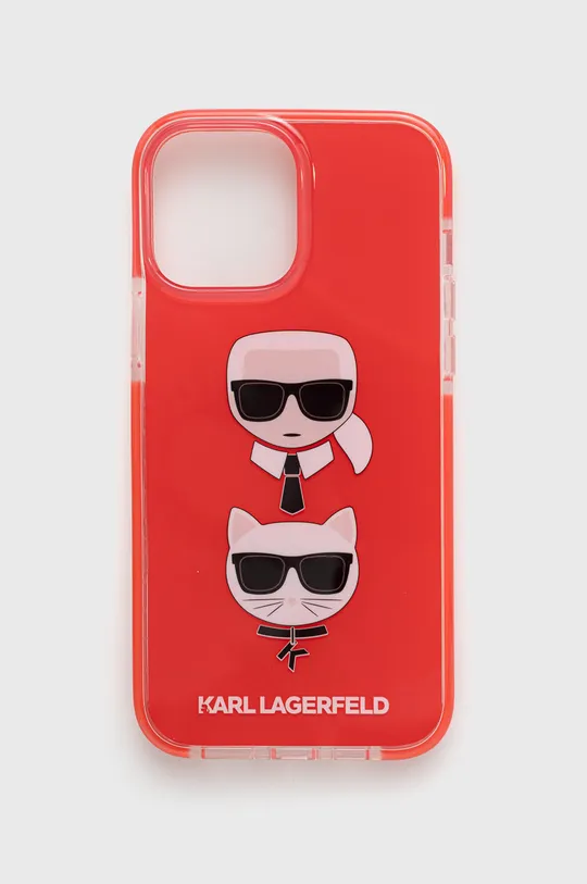 czerwony Karl Lagerfeld etui na telefon iPhone 13 Pro Max KLHCP13XTPE2TR Unisex