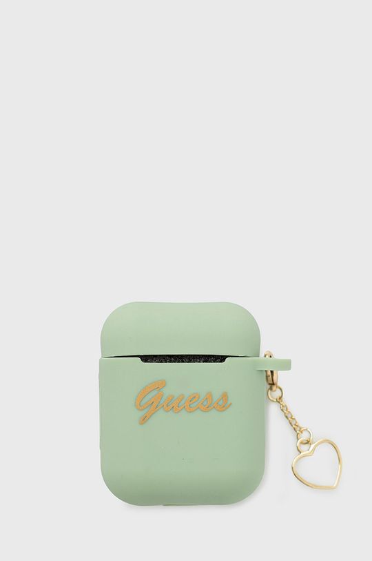 zielony Guess pokrowiec na airpods AirPods cover Unisex