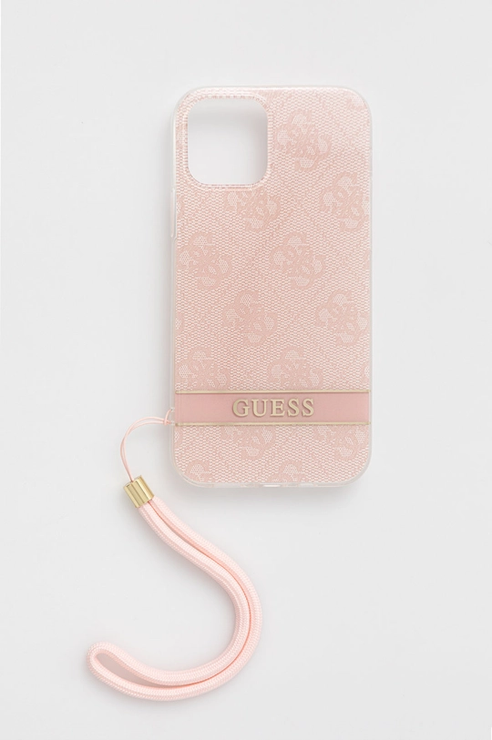 różowy Guess etui na telefon iPhone 12/12 Pro Unisex