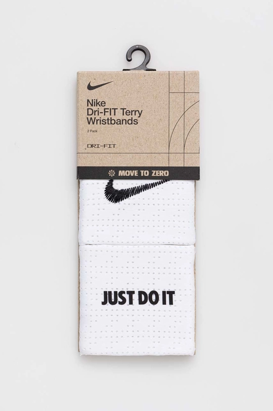 Nike opaski na nadgarstek 2-pack biały