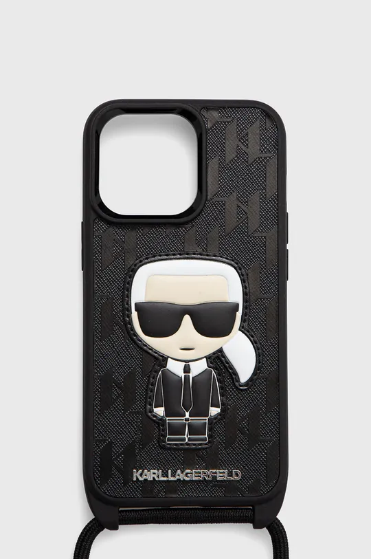 czarny Karl Lagerfeld etui na telefon iPhone 13 Pro/ 13 6,1'' Unisex
