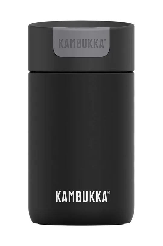 czarny Kambukka kubek termiczny Olympus 300 ml Jet Black Unisex