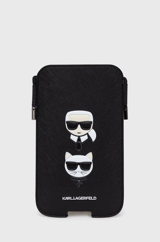 czarny Karl Lagerfeld pokrowiec na telefon 6,7'' Unisex