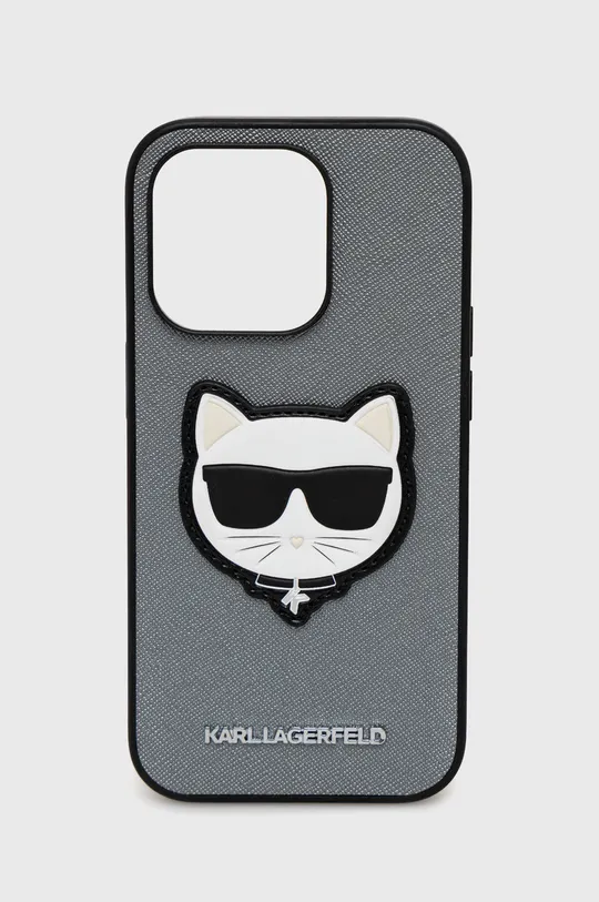 ασημί Θήκη κινητού Karl Lagerfeld Iphone 14 Pro 6,1