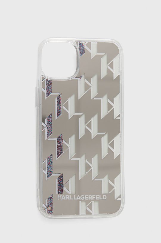srebrny Karl Lagerfeld etui na telefon iPhone 14 Plus 6,7