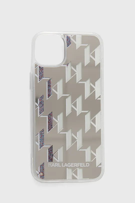 ezüst Karl Lagerfeld telefon tok Iphone 14 Plus 6,7