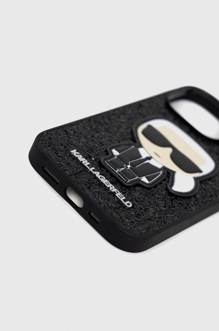 Custodia Rigida Karl Lagerfeld Per IPhone 14 Pro, 6,1'', Con Glitter Liquidi E Immagine Di Choupette, Colore Argento