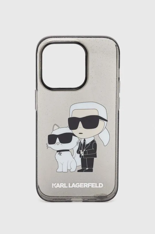 nero Karl Lagerfeld custodia per telefono iPhone 14 Pro 6,7