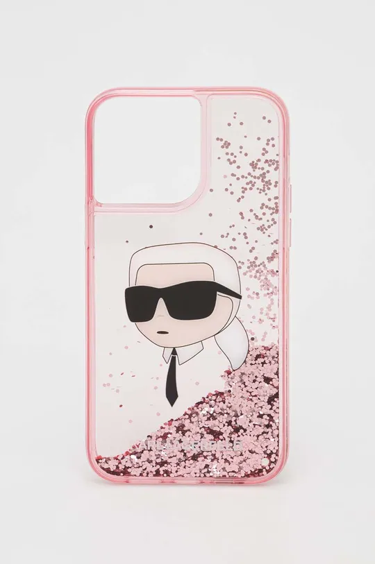 różowy Karl Lagerfeld etui na telefon iPhone 14 Pro Max 6,7