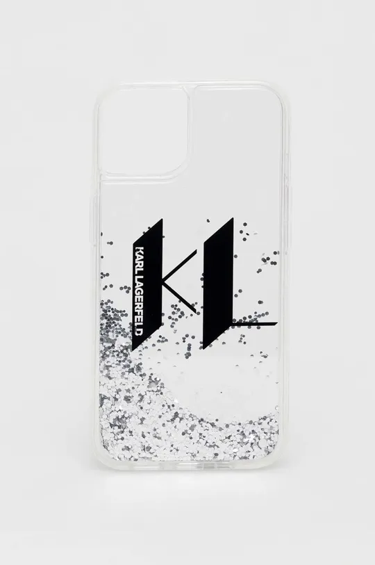 ασημί Θήκη κινητού Karl Lagerfeld iPhone 14 srebrny 6,1