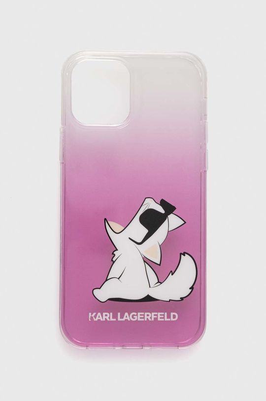 różowy Karl Lagerfeld etui na telefon iPhone 12/12 Pro 6,1