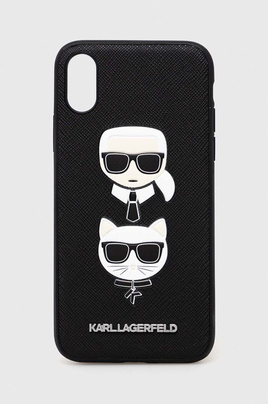 czarny Karl Lagerfeld etui na telefon iPhone X/XS Unisex