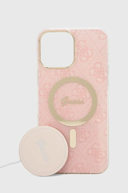 roza Etui za telefon i punjač Guess iPhone 13 Pro Max Unisex