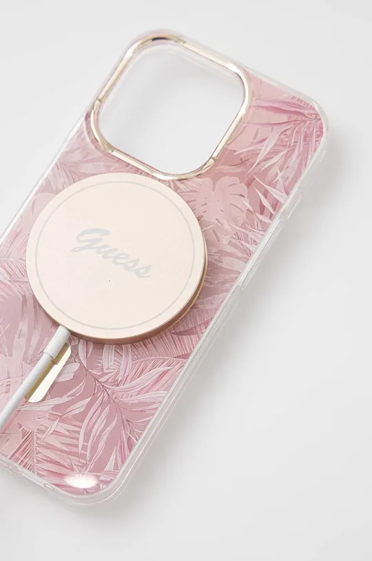 Θήκη τηλεφώνου και φορτιστής Guess iPhone 14 Pro 6,1'' ροζ