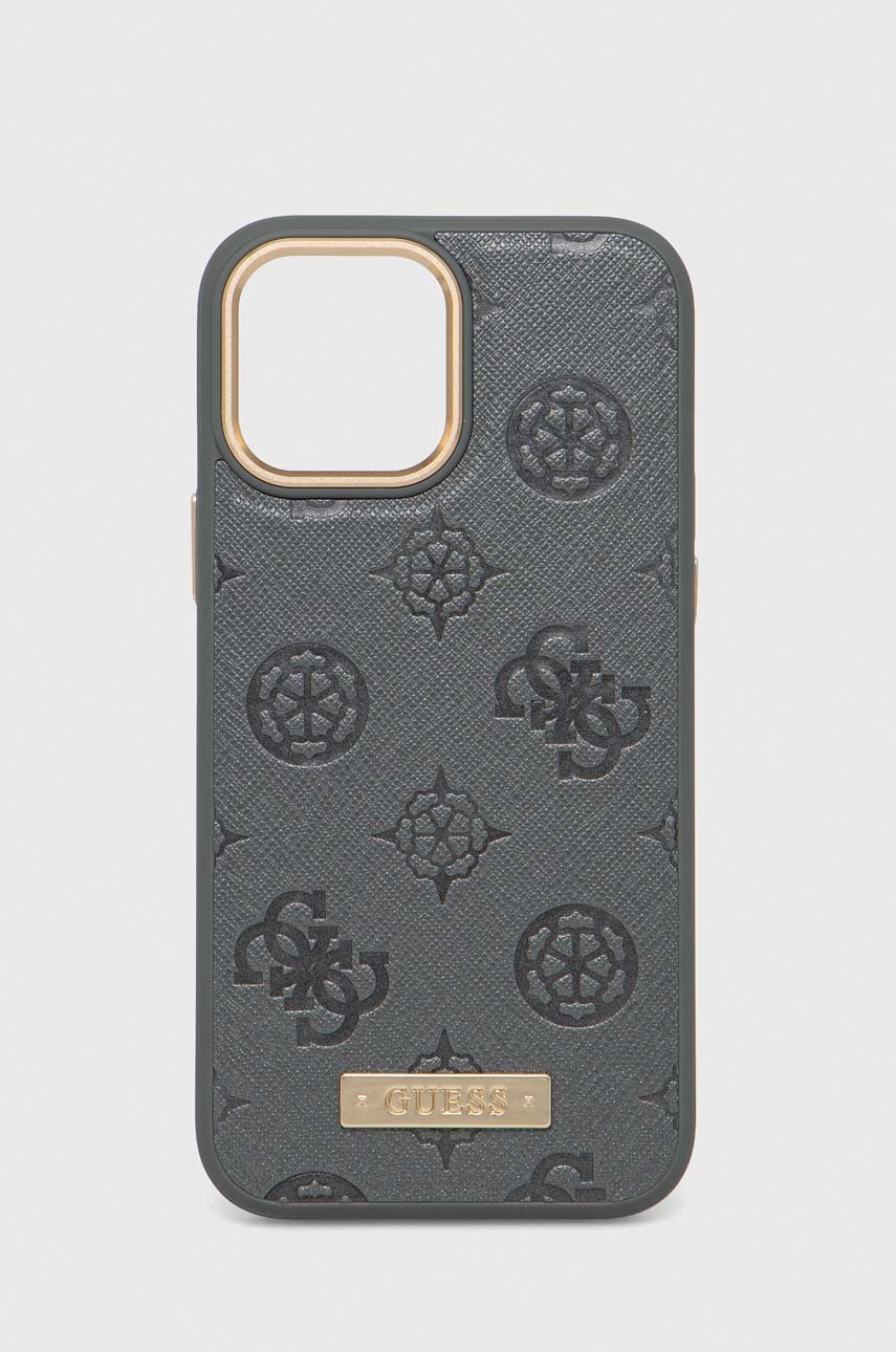 GUESS Custodia Rigida Per IPhone 13 Pro Max - Rosa, Con Strisce 4G E Pelle Ecologica, Compatibile MagSafe - 3