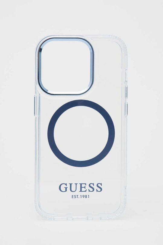 niebieski Guess etui na telefon iPhone 14 Pro 6,1'' Unisex