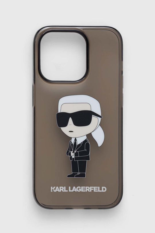 czarny Karl Lagerfeld etui na telefon iPhone 14 Pro 6,1'' Unisex