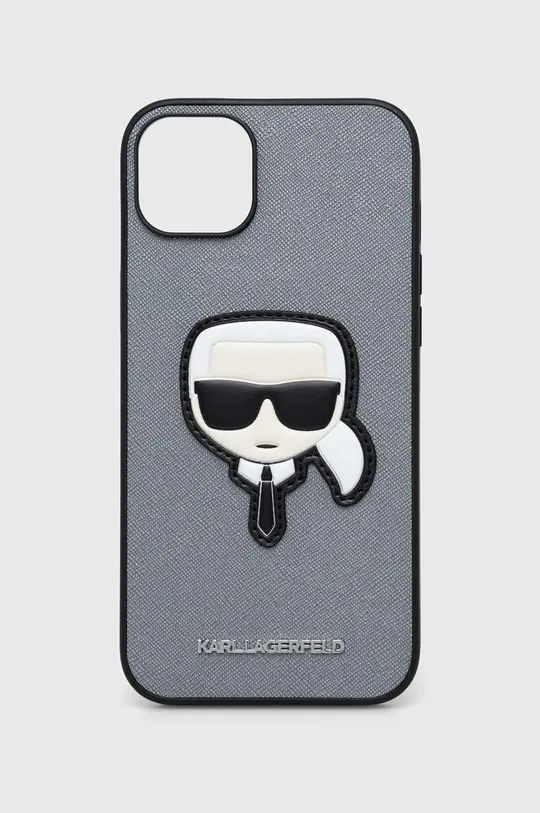 ezüst Karl Lagerfeld telefon tok iPhone 14 Plus 6,7