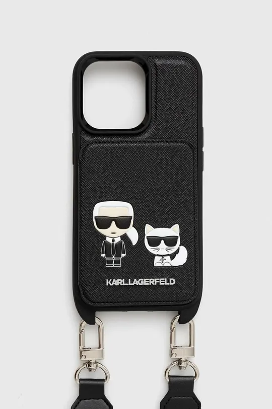 czarny Karl Lagerfeld etui na telefon iPhone 13 Pro/ 13 6,1'' Unisex