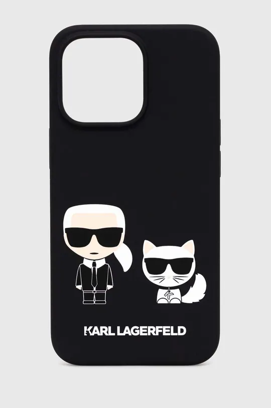 czarny Karl Lagerfeld etui na telefon iPhone 13 Pro / 13 6,1 Unisex
