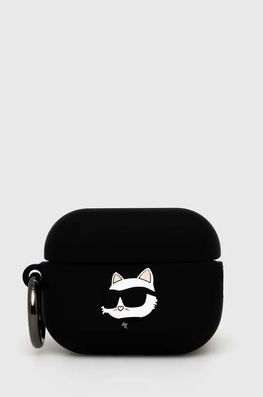 fekete Karl Lagerfeld airpod tartó AirPods Pro 2 cover Uniszex