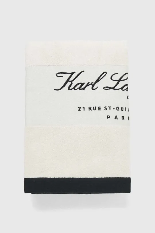 Βαμβακερή πετσέτα Karl Lagerfeld μπεζ