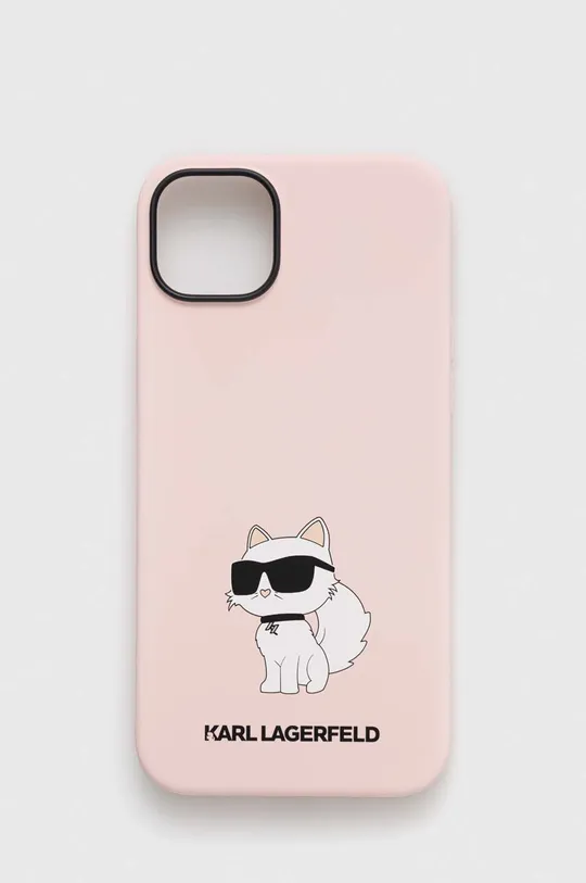 rózsaszín Karl Lagerfeld telefon tok iPhone 14 Plus 6,7
