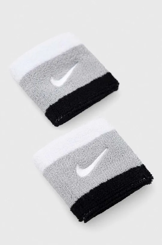 Nike fascia da polso pacco da 2 grigio