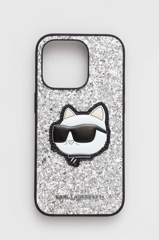 srebrny Karl Lagerfeld etui na telefon iPhone 14 Pro 6,1