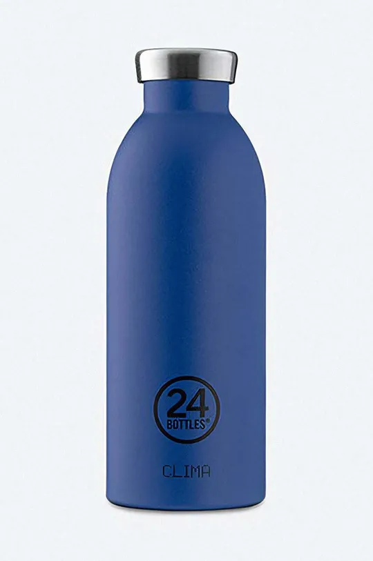 granatowy 24bottles butelka termiczna Clima 500 Gold Blue Unisex