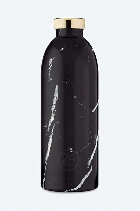 czarny 24bottles butelka termiczna Clima 850 Black Marble Unisex