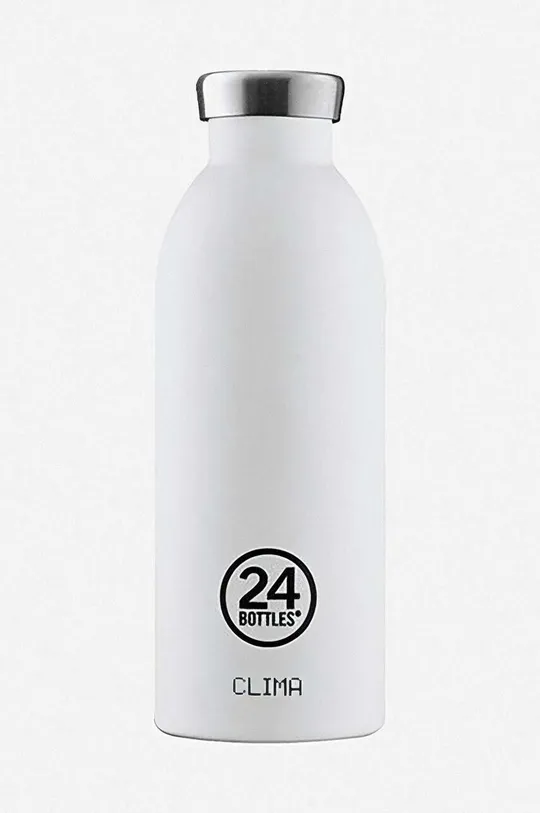 biały 24bottles butelka Clima Bottle 500 Stone Ice White Unisex