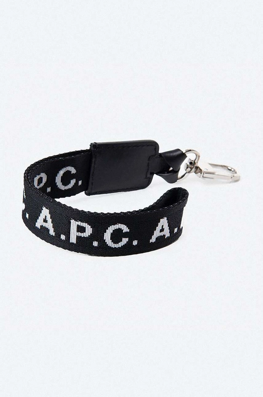 Брелок A.P.C. Porte-Clefs Logo  Нейлон, Натуральная кожа