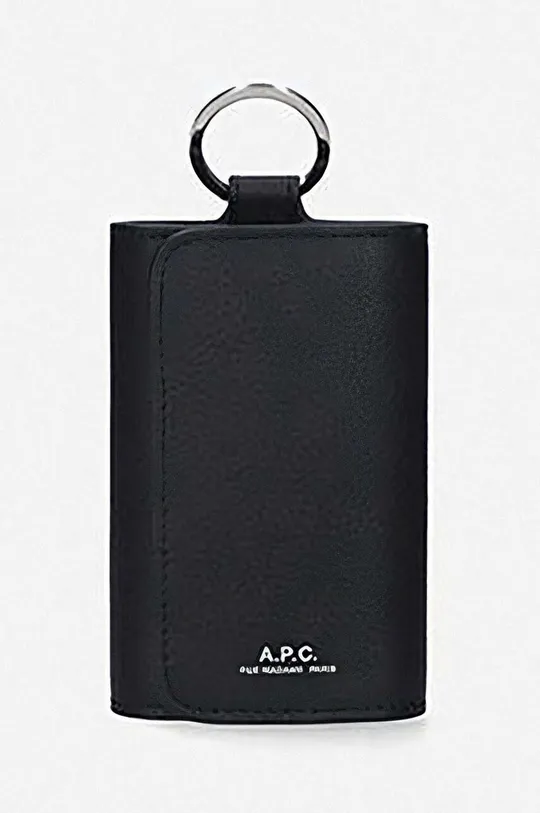 чёрный Кожаный чехол для ключей A.P.C. Hiro Unisex