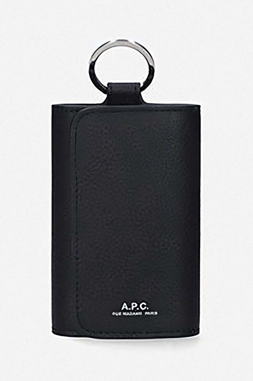 negru A.P.C. husa de chei din piele Hiro Unisex