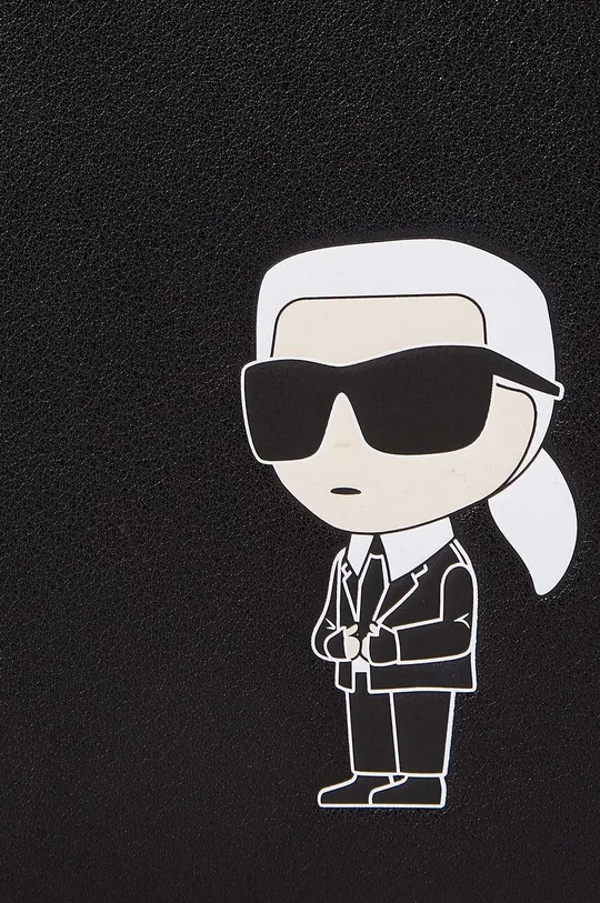 чёрный Кожаный чехол на карты Karl Lagerfeld