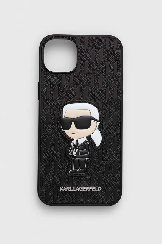 nero Karl Lagerfeld custodia per telefono iPhone 14 Plus 6.7