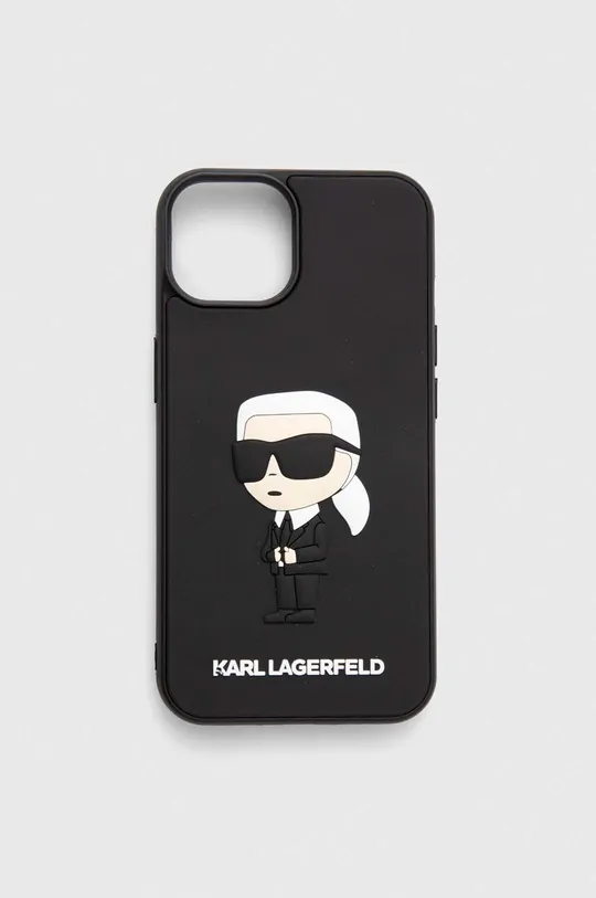 nero Karl Lagerfeld custodia per telefono iPhone 14 6.1
