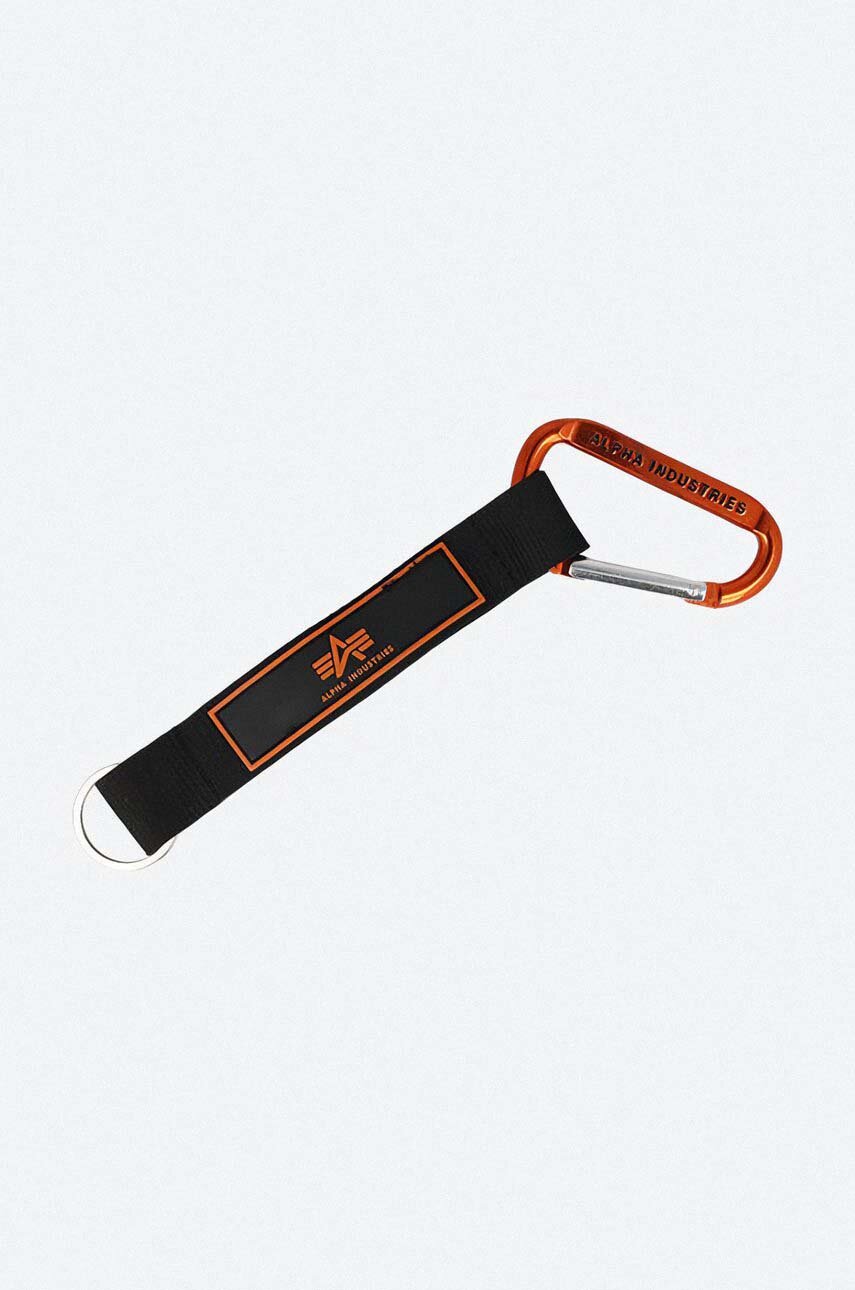 black Alpha Industries keychain Unisex