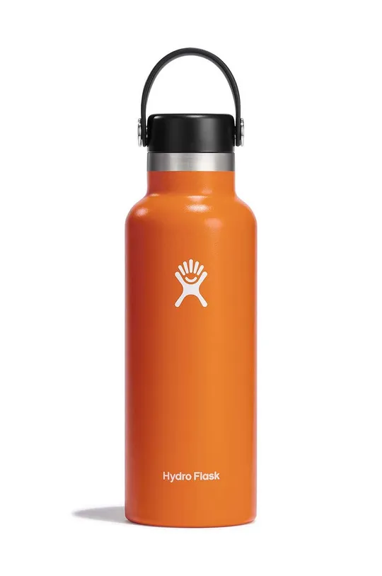 pomarańczowy Hydro Flask butelka termiczna Standard Mouth Flex Cap Unisex