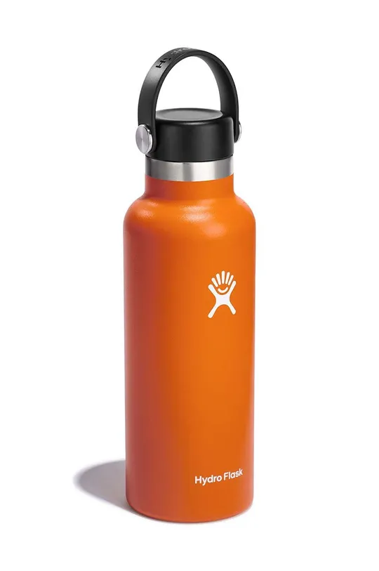 Termo steklenica Hydro Flask Standard Mouth Flex Cap oranžna