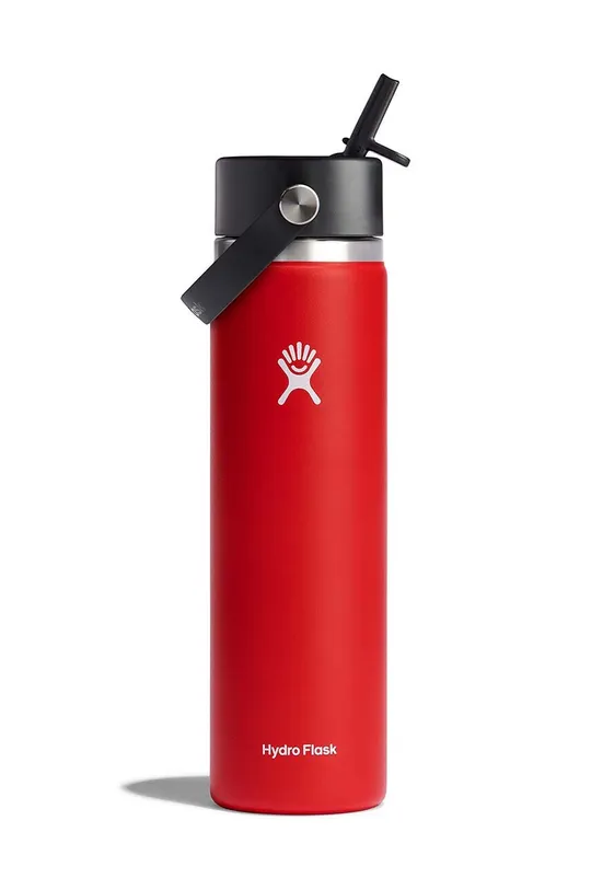 κόκκινο Θερμικό μπουκάλι Hydro Flask 700 ml 24 OZ Wide Flex Straw Unisex